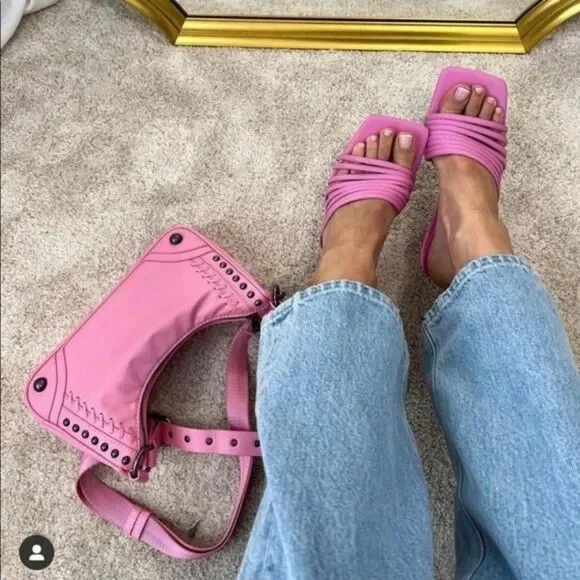 ZARA HIGH HEELED STRAPPY SANDALS - Picture 3 of 11